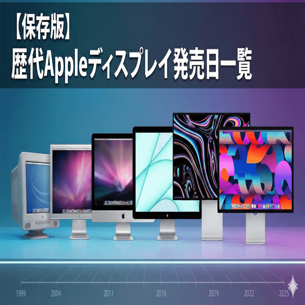 保存版】歴代Appleディスプレイ(Studio Display/Pro Display XDR)発売