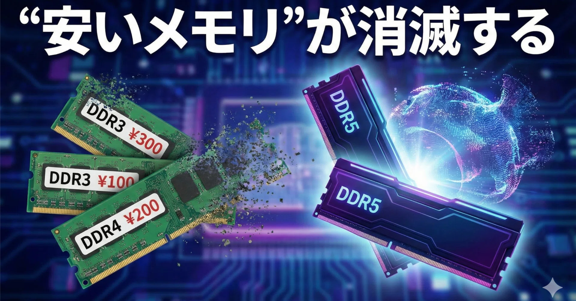メモリ暴騰の真犯人は「構造変化」にあり。2025年、自作PCから「安くて 