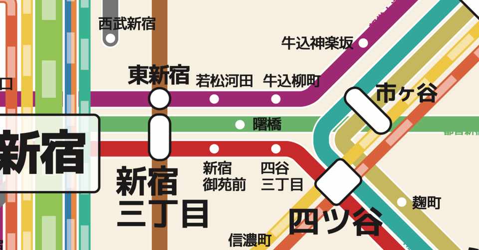 曙橋駅 新宿から2駅のエアポケット 透明ランナー あの街 Note