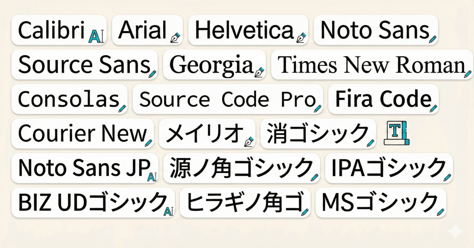 一覧】フォント選びの重要性【用途】｜☜SIDE HANDS☞