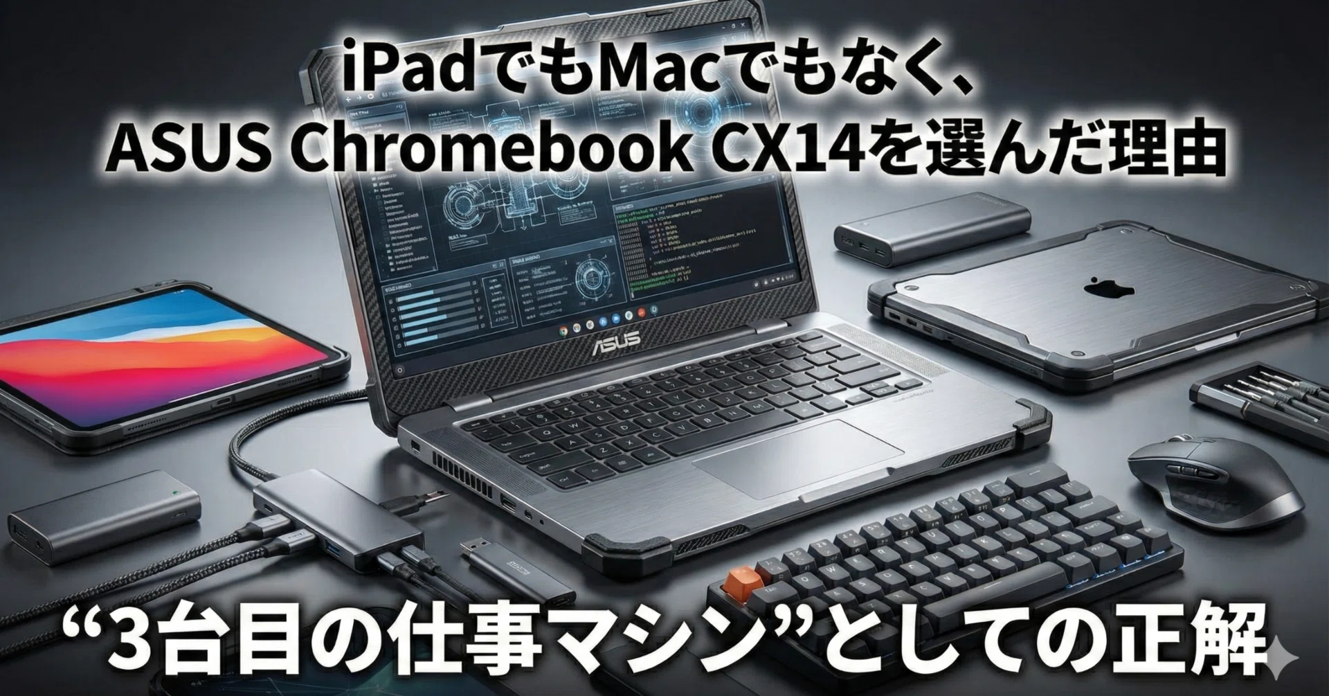 iPadでもMacでもなく、ASUS Chromebook CX14を選んだ理由──“3台目の 