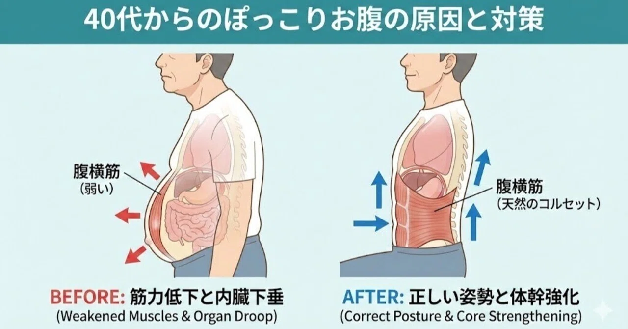 痩せても治らないぽっこりお腹の正体とは？原因別の見分け方と下腹解消法を徹底解剖