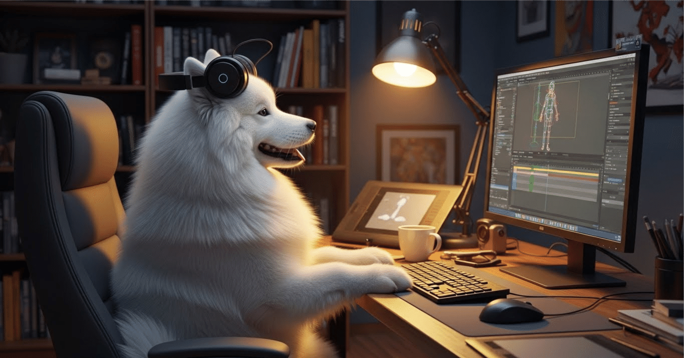 もふもふ☆ダイアリー】出来た画像を適当アニメ化｜サモエド毛五郎