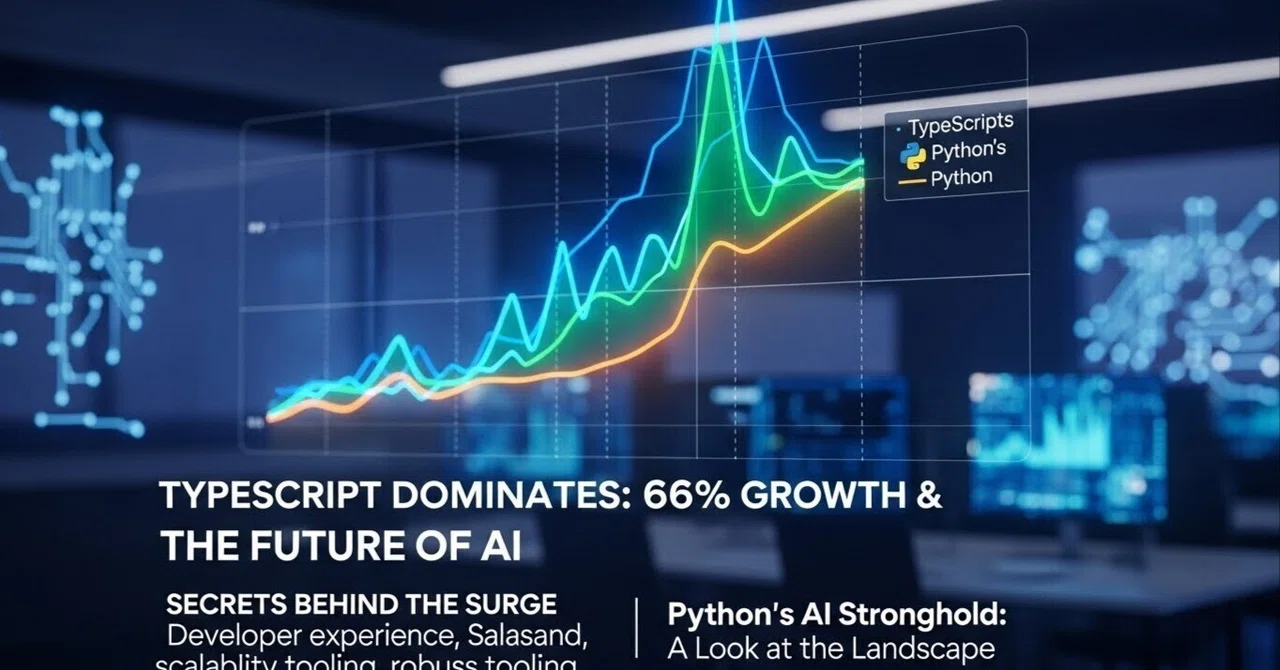 🔥 TypeScriptがPythonを抜いて世界1位に!66%爆増の裏側と「でもAIはPython一択」の理由を解説|コジマ(最新AI情報を ...