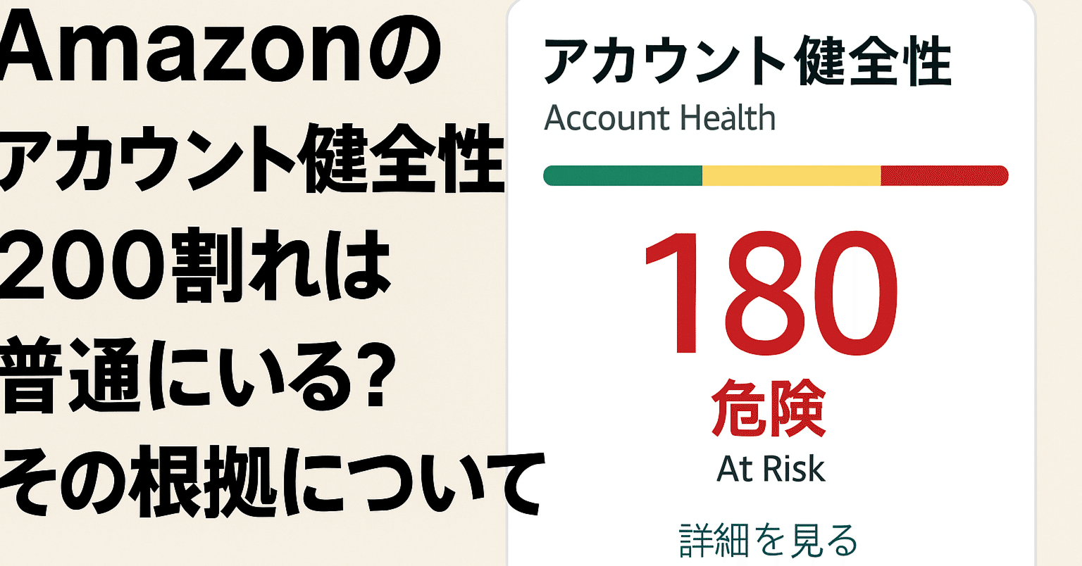 Amazonのアカウント健全性200割れは普通にいる？その根拠について