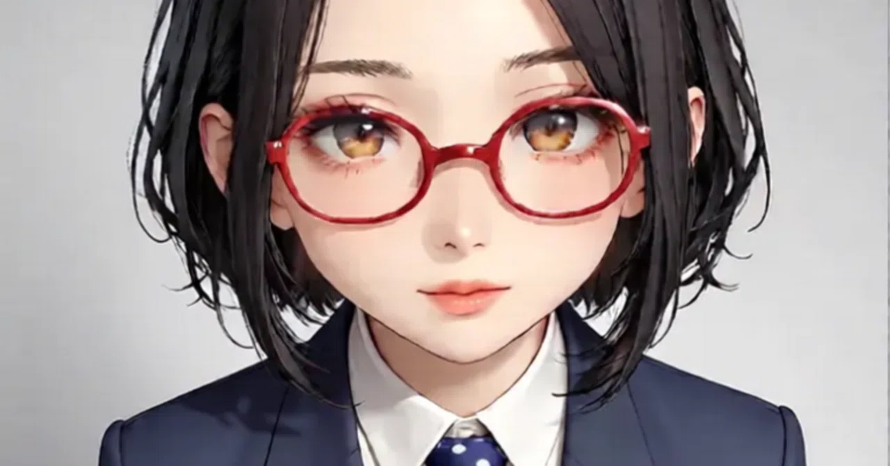 パステル画 メガネの女性 AIイラスト✖️『このメガネのご使用には』✖️kindle『非日常ショート