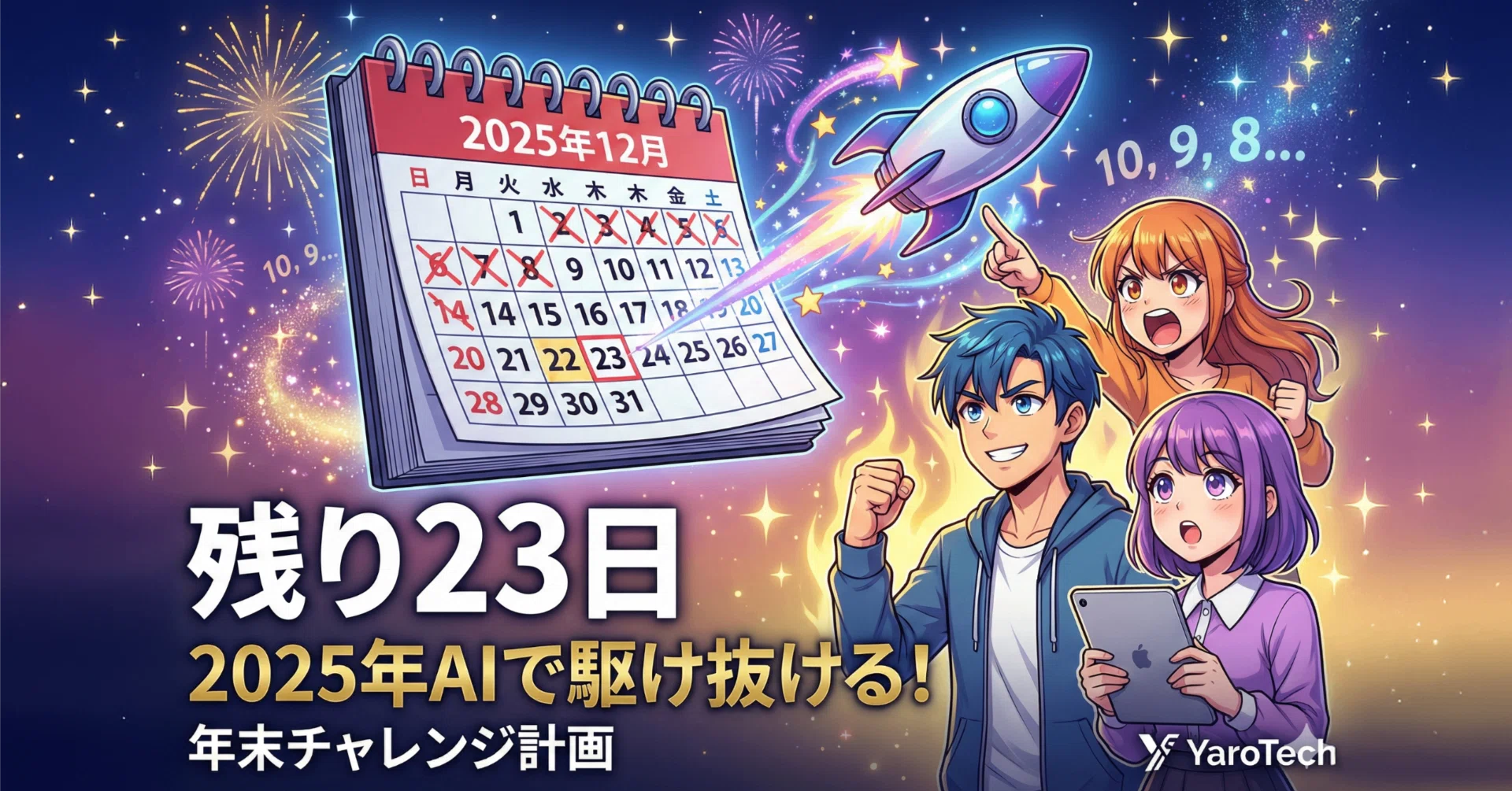 2025年残り23日！AIで駆け抜ける年末チャレンジ計画｜YaroTech｜生成AI
