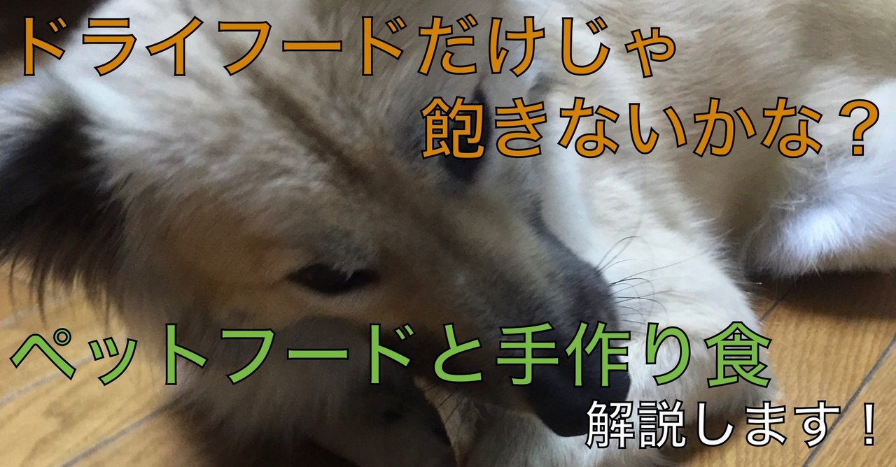 ドッグフードと手作り食 どっちが良いの ドッグライフサポーター 獅子パパ Note
