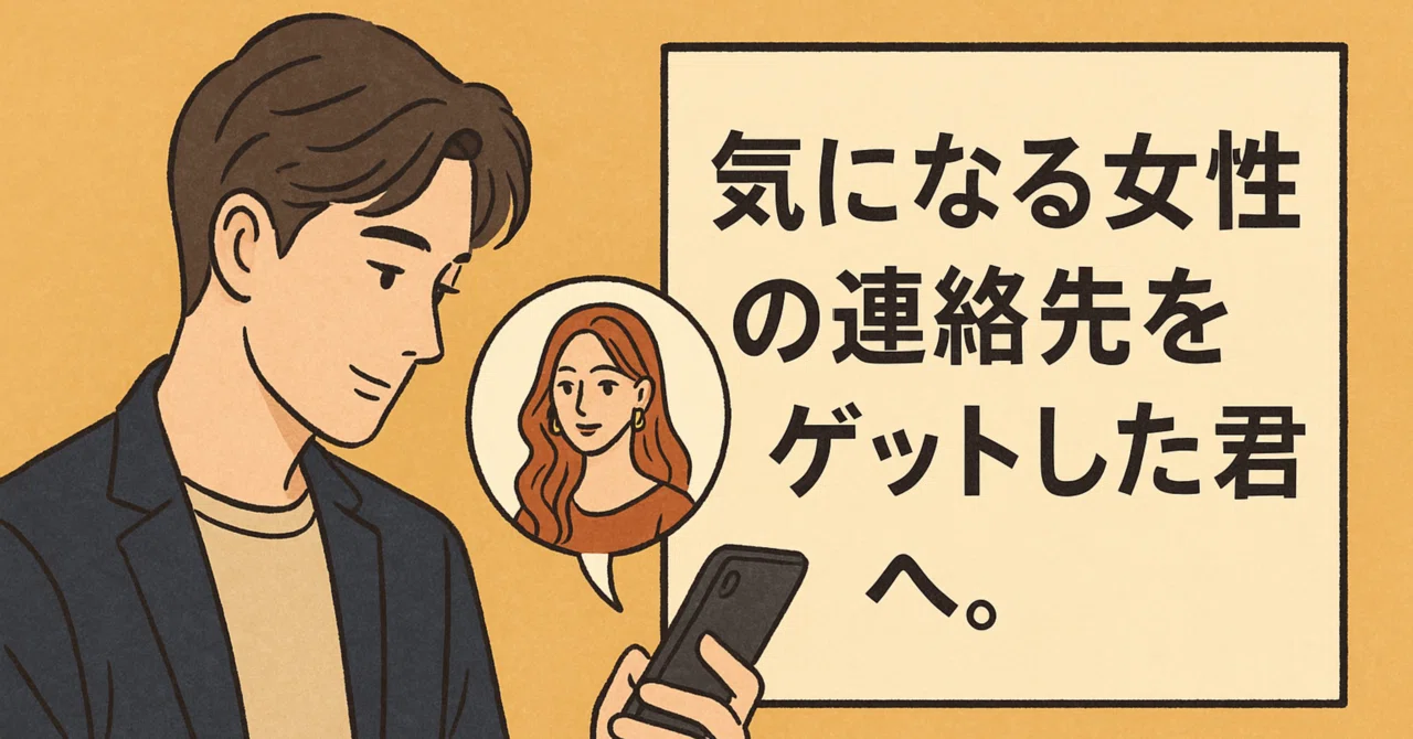 気になる女性の連絡先をゲットした君へ。最初のLINEで何を送るか全部