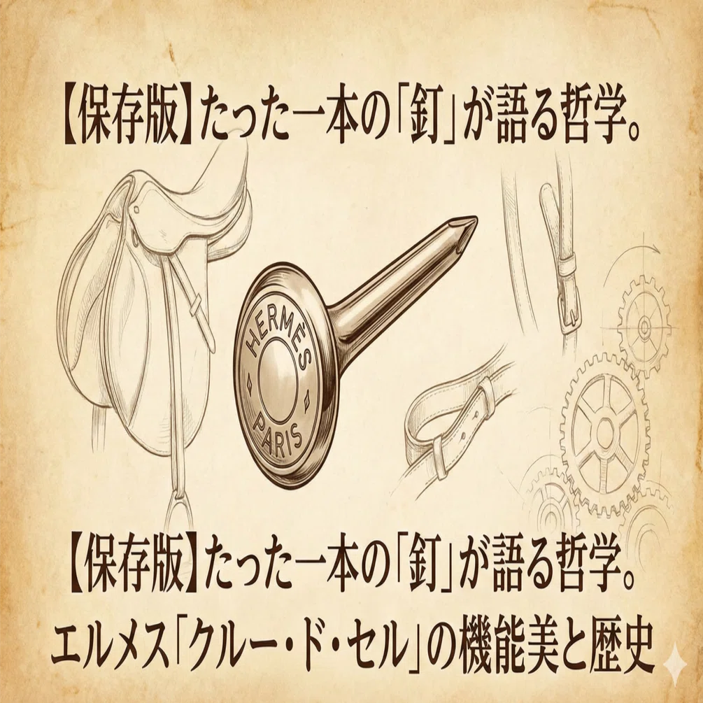 保存版】たった一本の「釘」が語る哲学。エルメス「クルー・ド・セル