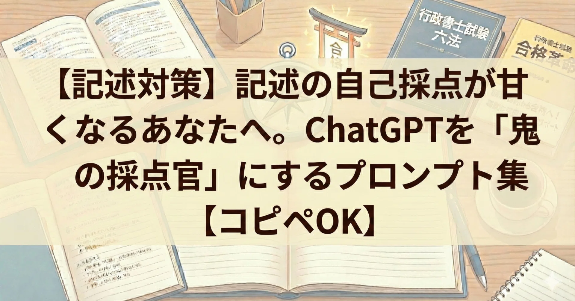 記述対策】記述の自己採点が甘くなるあなたへ。ChatGPTを「鬼の採点官