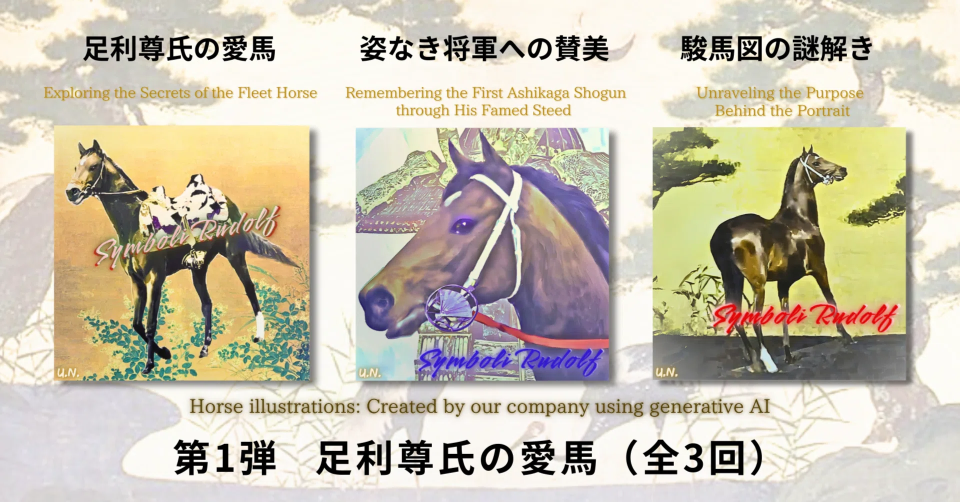 絵画に描かれた馬（1）足利尊氏の愛馬｜Gen AI-creator U.N.