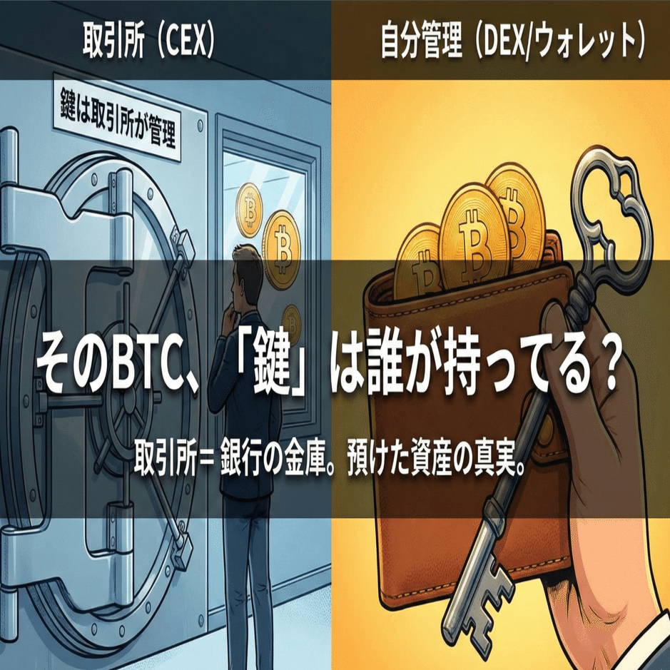 そのBTCの鍵は誰のもの？ CEX vs DEX｜風威
