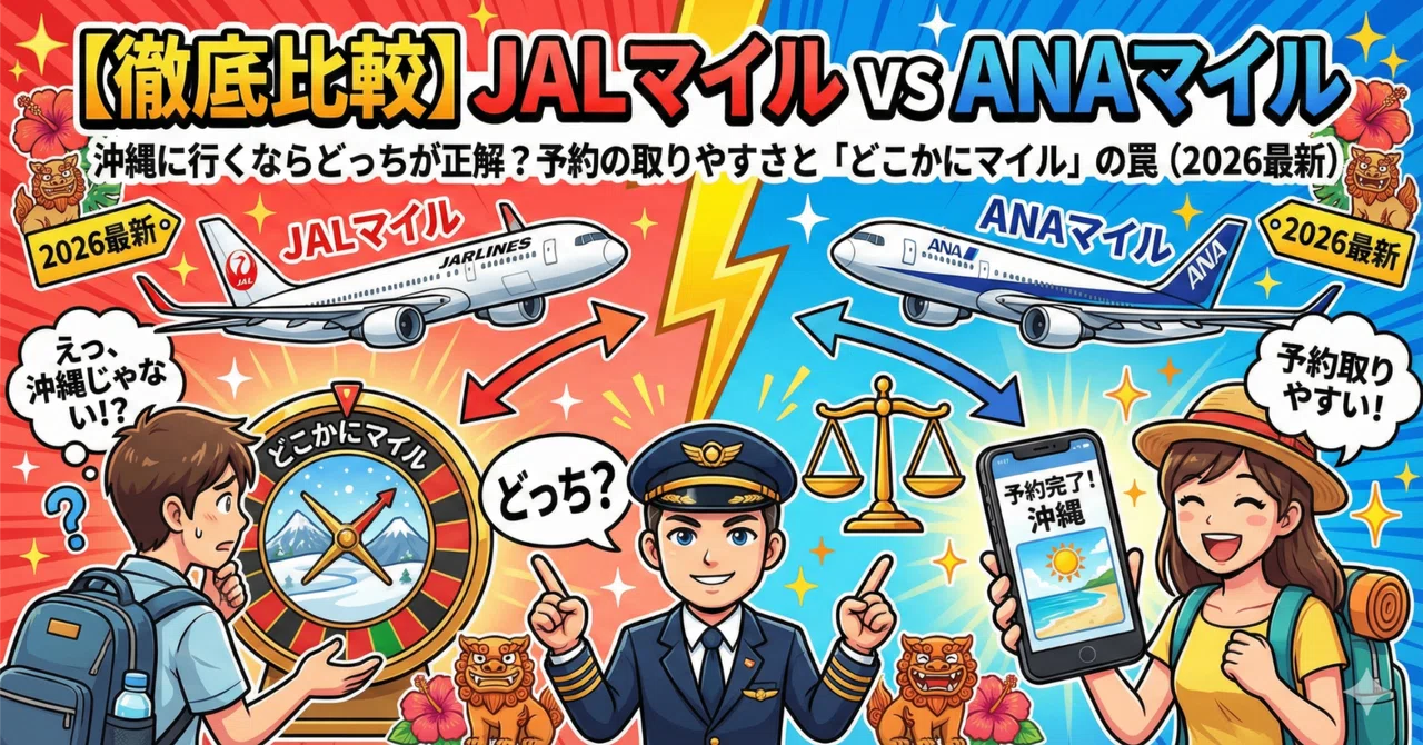 徹底比較】JALマイル vs ANAマイル｜沖縄に行くならどっちが正解？予約