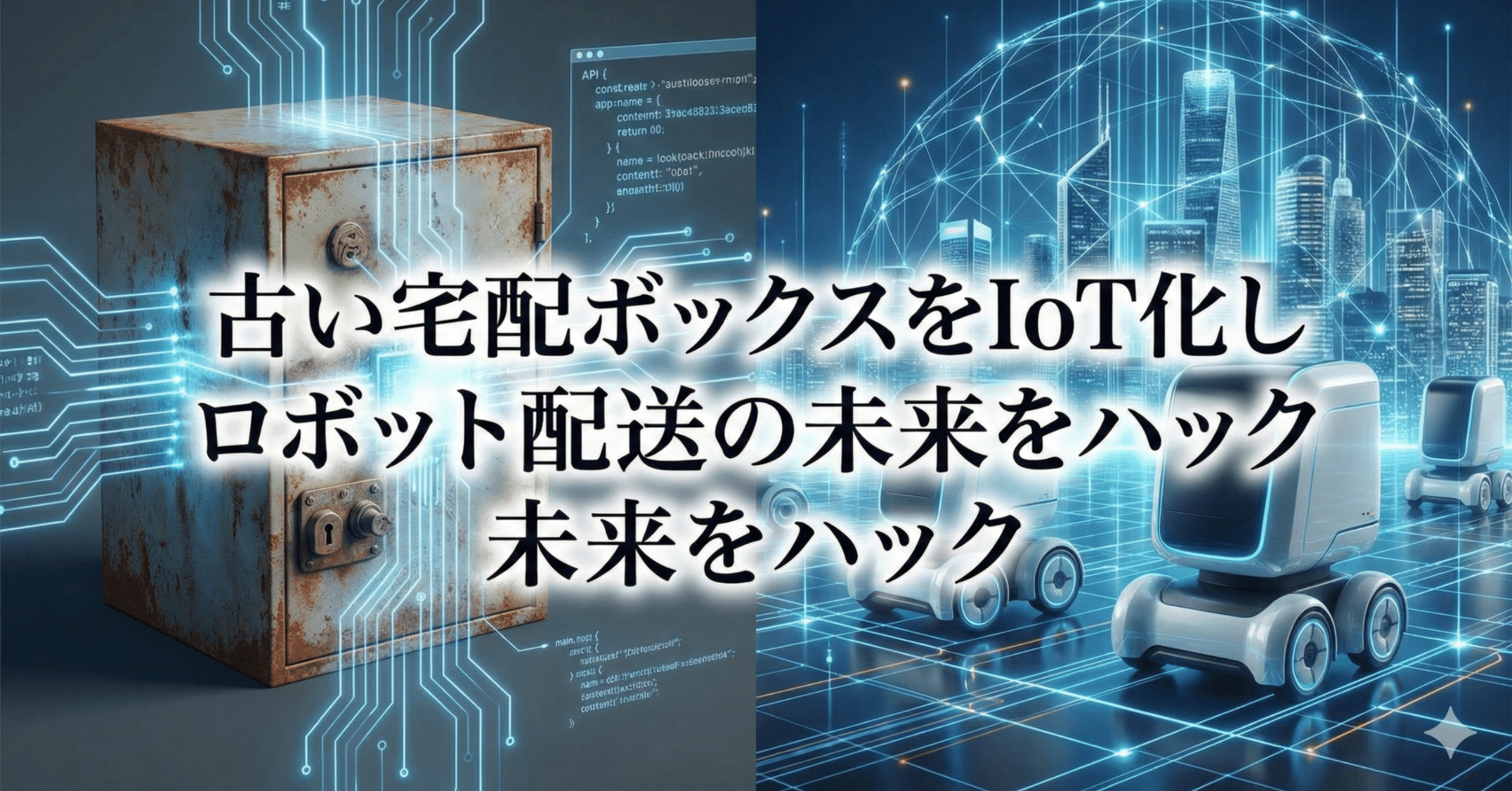古い宅配ボックスをIoT化しロボット配送の未来をハック｜田中実