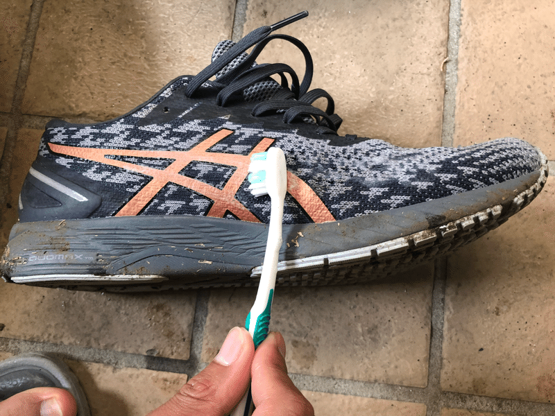 ニット系ランニングシューズを洗う Seiya Note