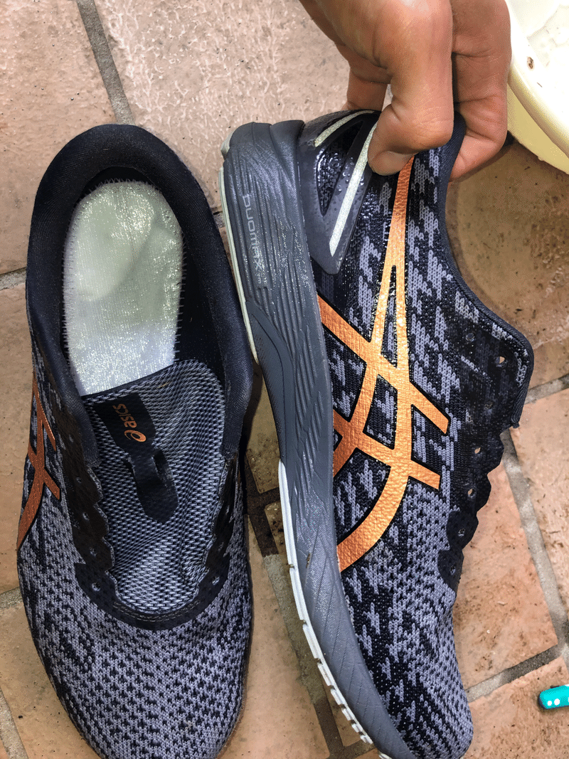 ニット系ランニングシューズを洗う Seiya Note