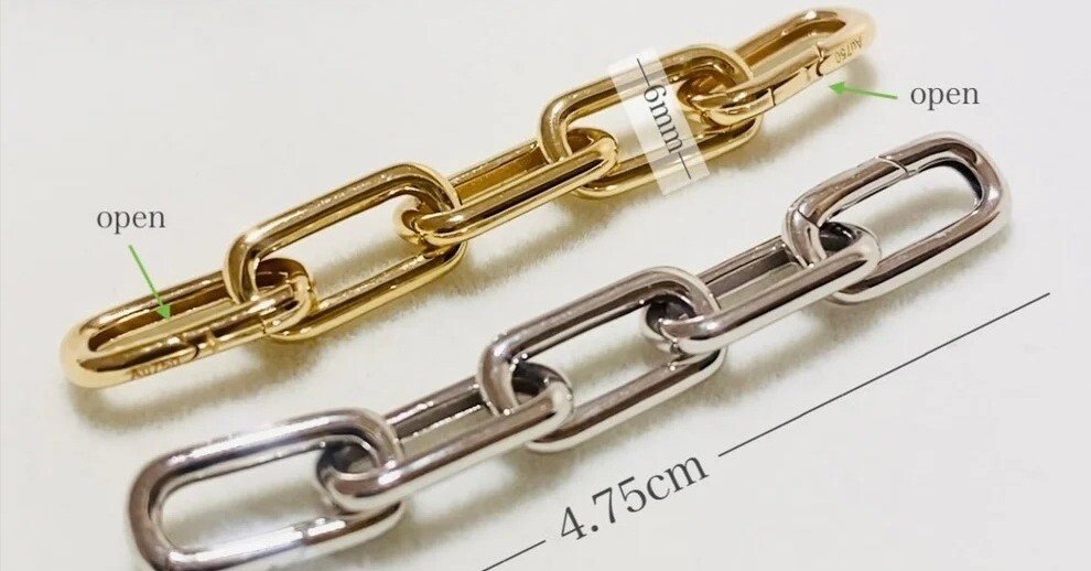 K18YG WG PG ④ クラスプ 開口 オーバル 繋ぎ パーツ 18K コマ 18金が描く、しなやかな連結の美学 ― K18 オーバルチェーンパーツ