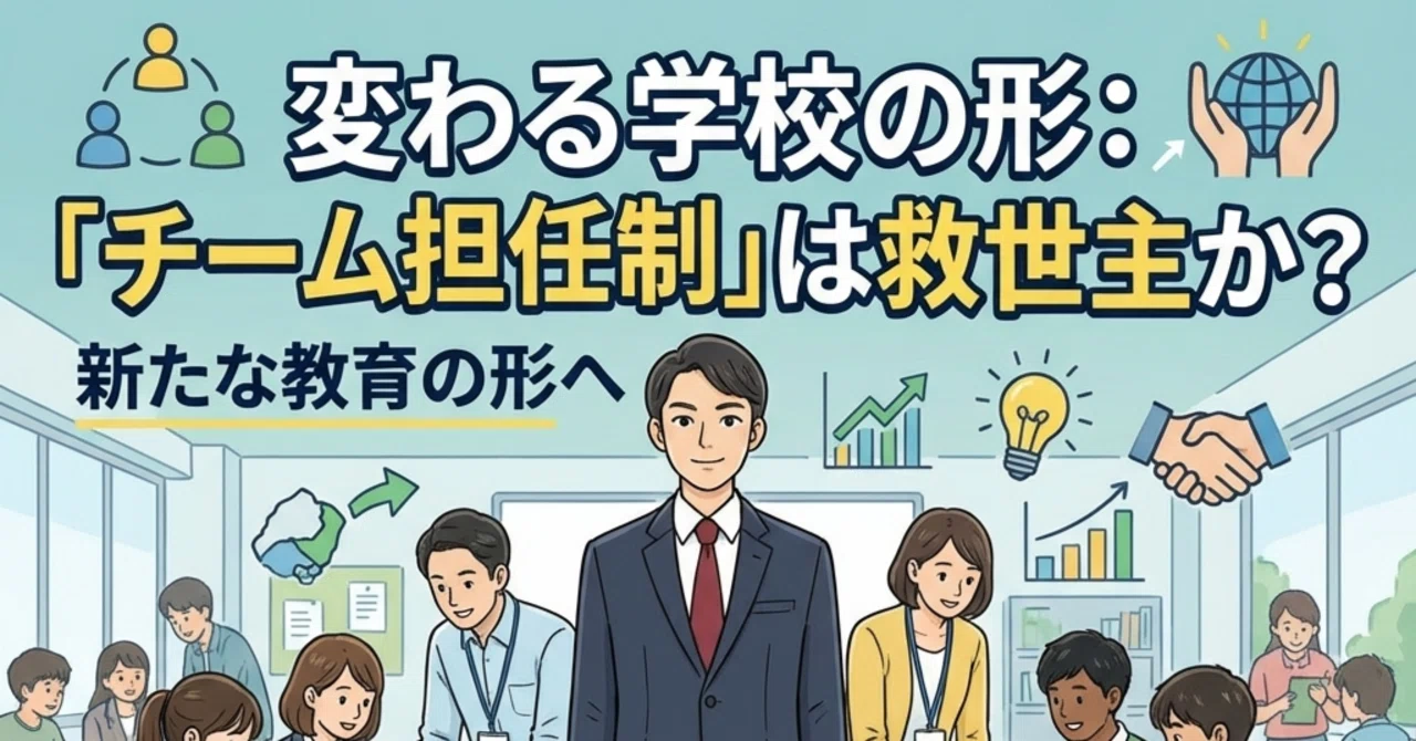 🧑‍🏫 変わる学校の形：「チーム担任制」は救世主か？メリット・デメリットと成功の鍵を徹底解説｜T 先生の『教育×AI』