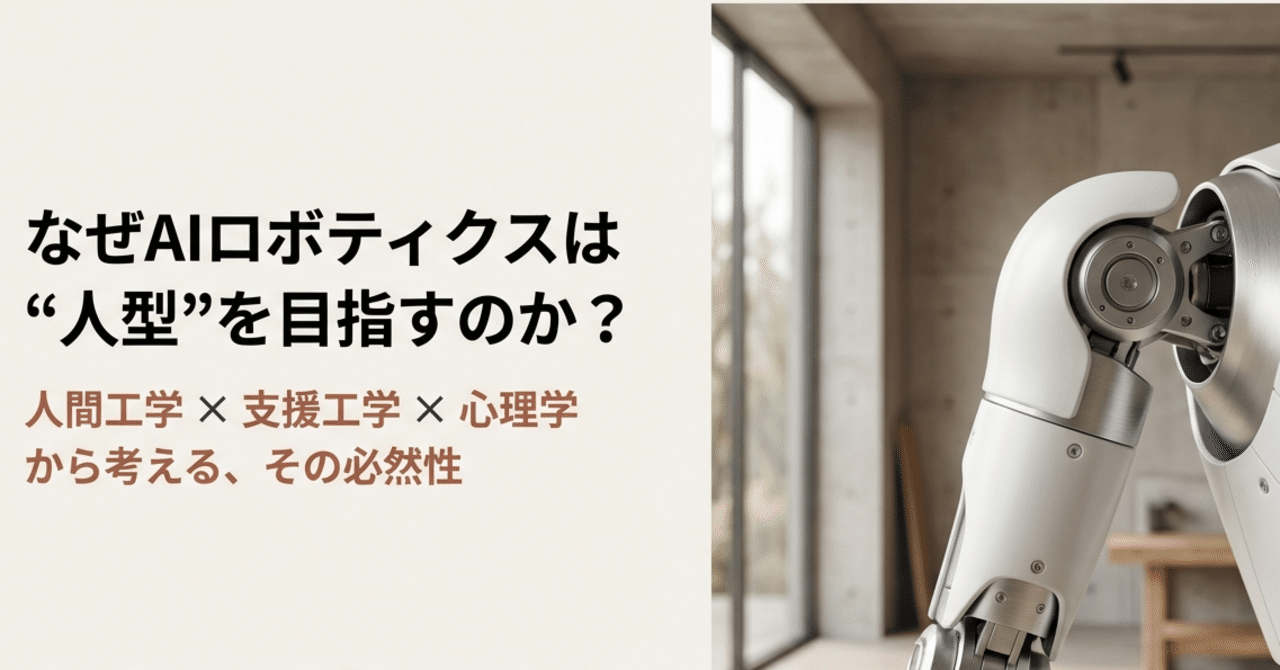 AI×リハビリコラム】なぜAIロボティクスは 〈人型〉 を目指すのか