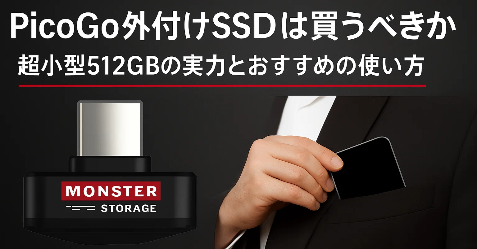 PicoGo外付けSSDは買うべきか 超小型512GBの実力とおすすめの使い方