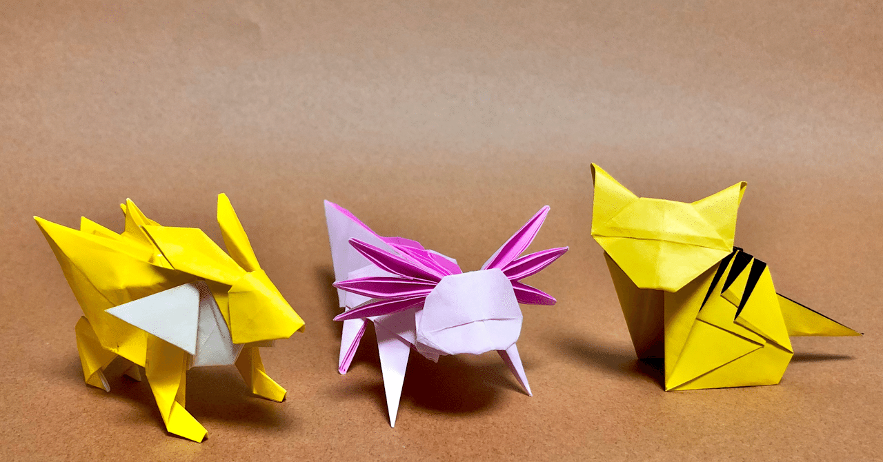 サンダース・ウーパールーパー・とらねこ 〜さくBさんの折り紙作品3