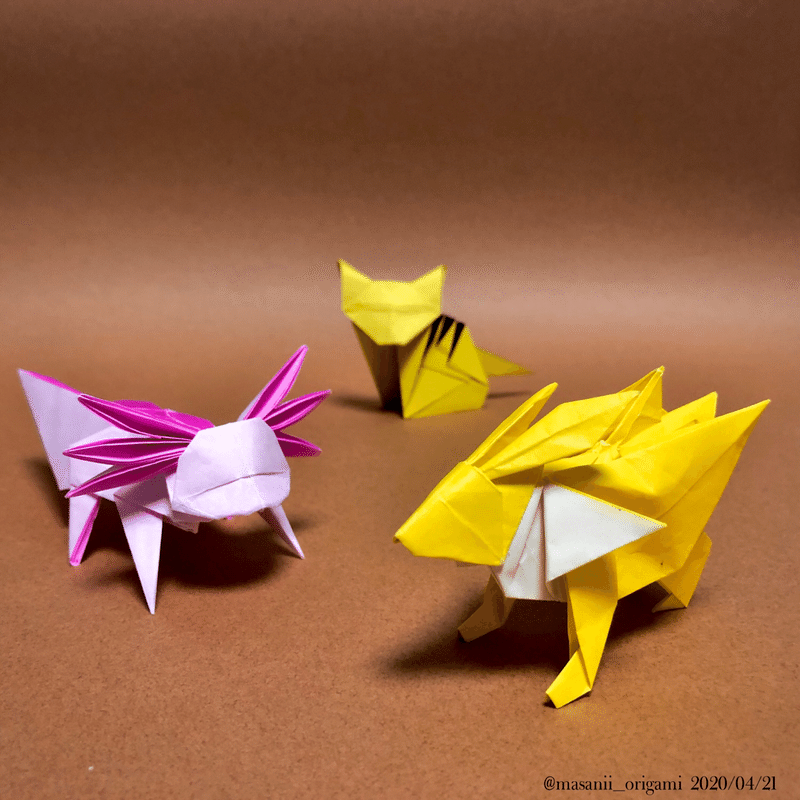 サンダース ウーパールーパー とらねこ さくbさんの折り紙作品3連発 まさにぃ Note サンダース ウーパールーパー とらねこ さくbさんの折り紙作品3連発 まさにぃ Note