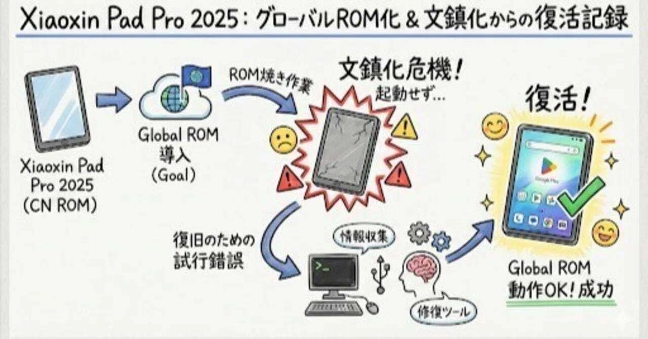 Xiaoxin Pad Pro 2025をグローバルROM化中に文鎮化しかけたけど復活 Xiaoxin Pad Pro 2025をグローバルROM化中に文鎮化しかけたけど復活