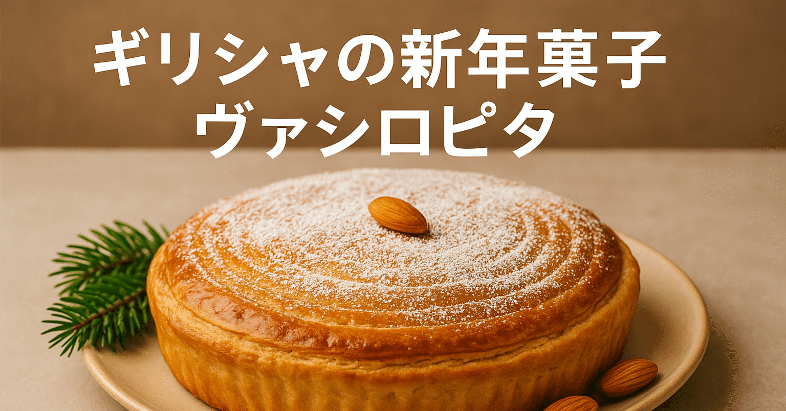 🎍✨**【新シリーズ第1弾｜ギリシャ】ヴァシロピタ ─ 幸運を分け合う新年のケーキ**｜マスミ｜パティシエ×世界菓子紀行×Mama Restart  Lab