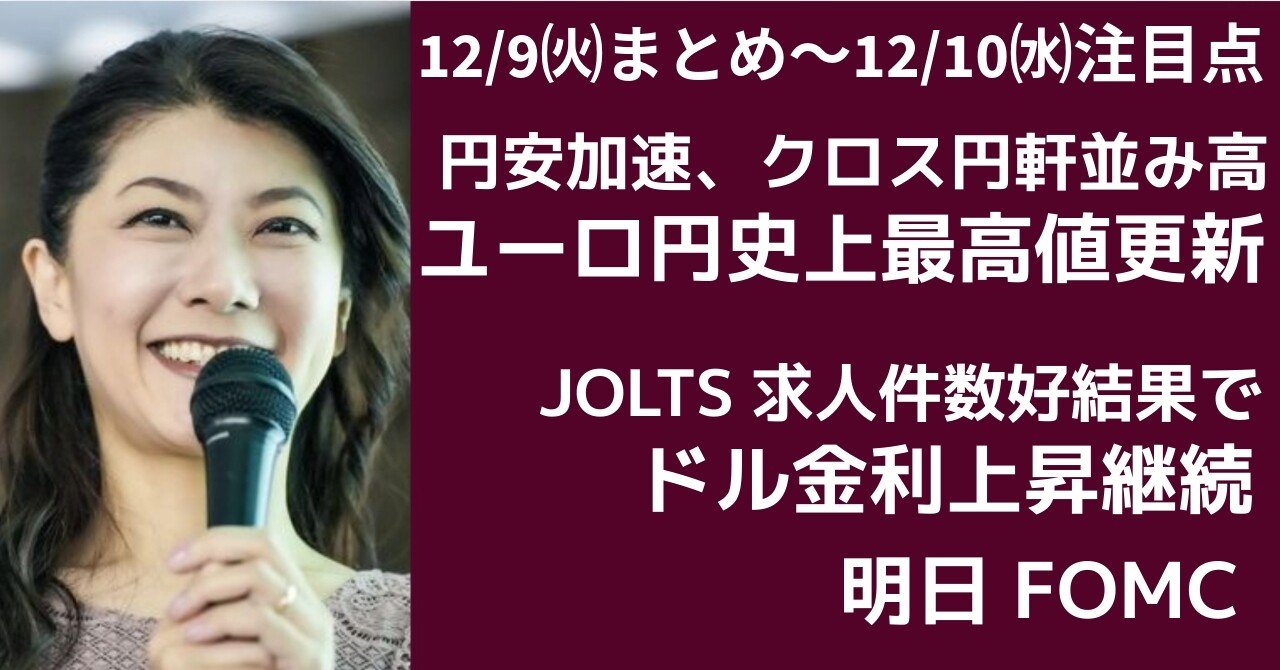 ユーロ円史上最高値更新、クロス円軒並み上昇｜大橋ひろこ