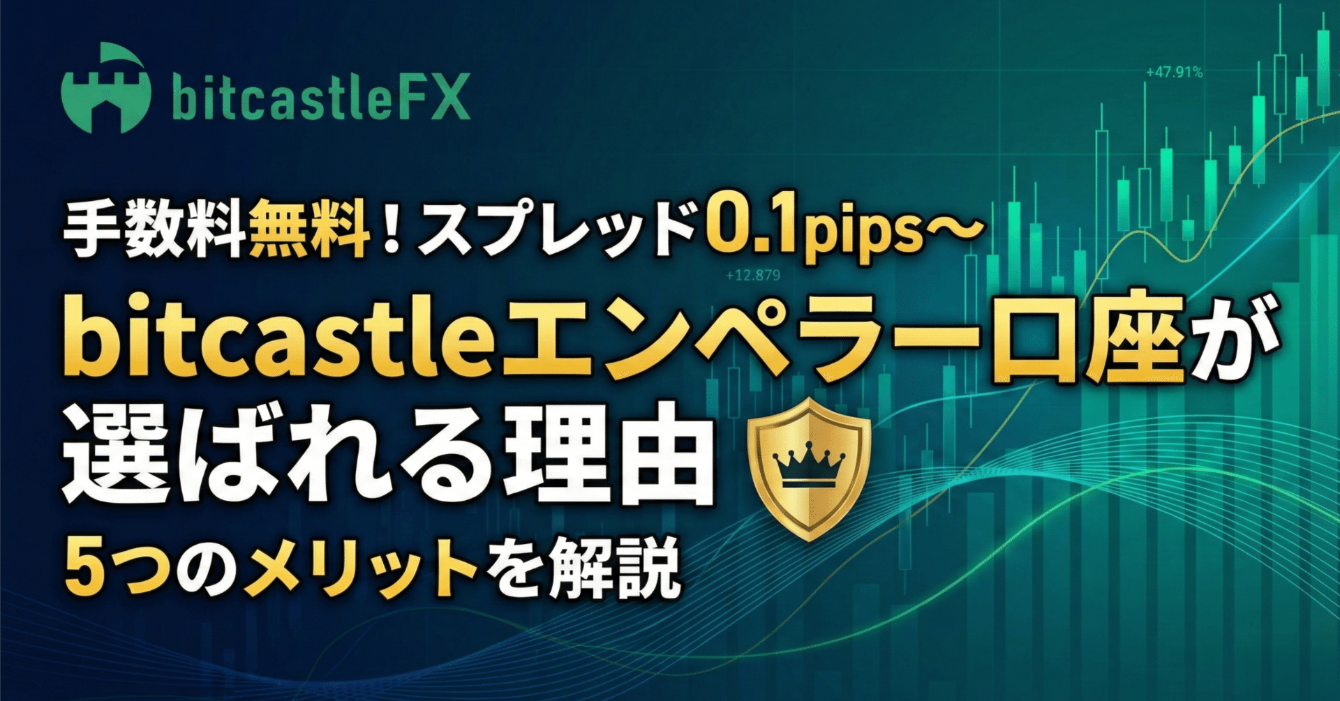 手数料無料でスプレッド0.1pips〜！bitcastleエンペラー口座を選ぶべき5つの理由｜ADPLAN GLOBAL