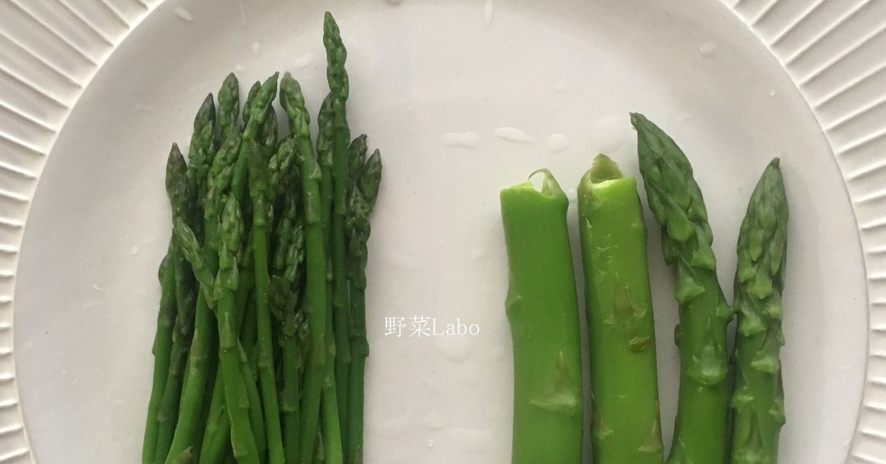 Study37 アスパラは太いのと細いの どっちが美味しいのか 2 野菜labo 田野実 温代 Note