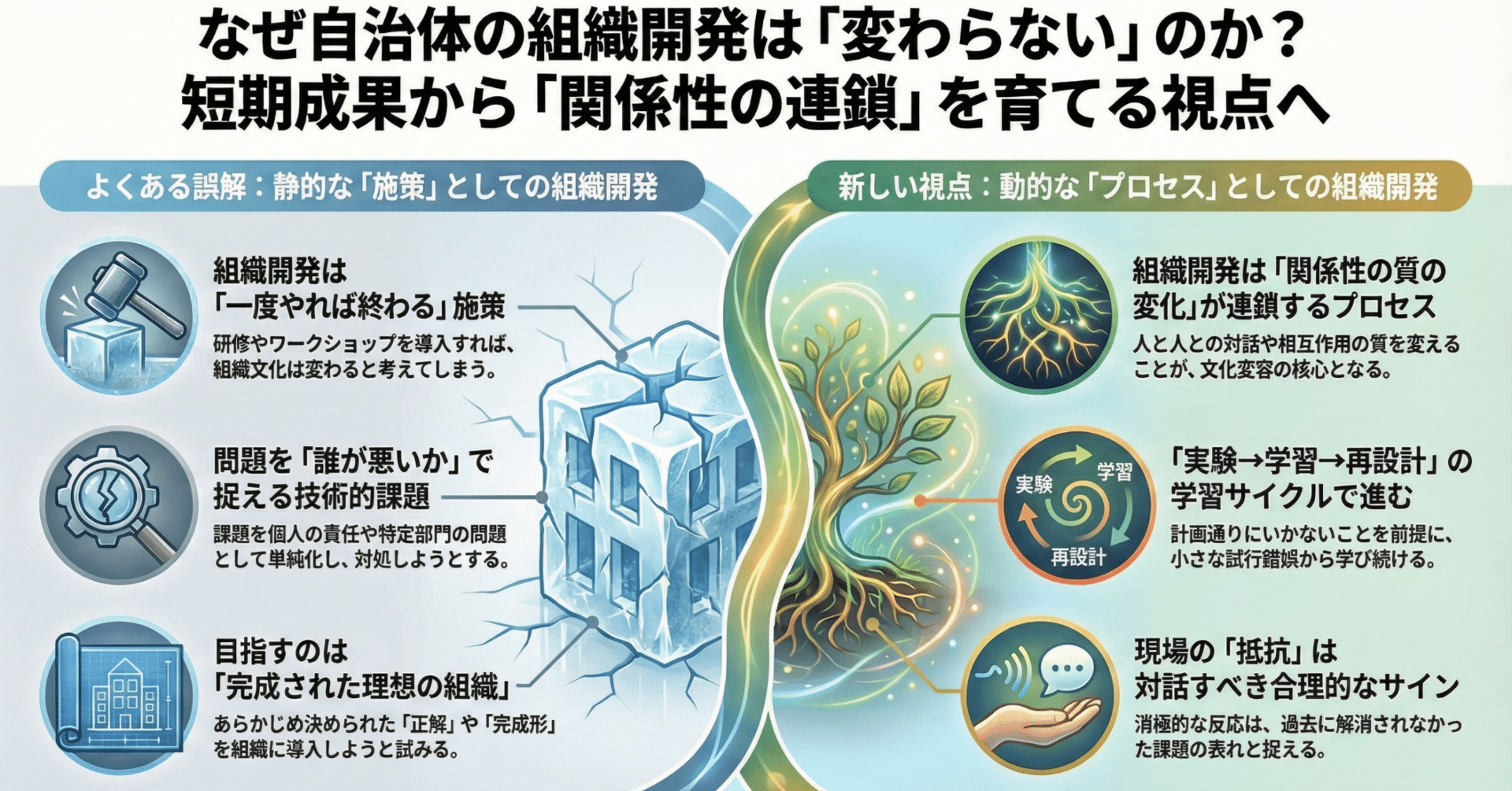 短期成果に追われない「組織開発」へ ～“関係の連鎖”を育てる自治体へ