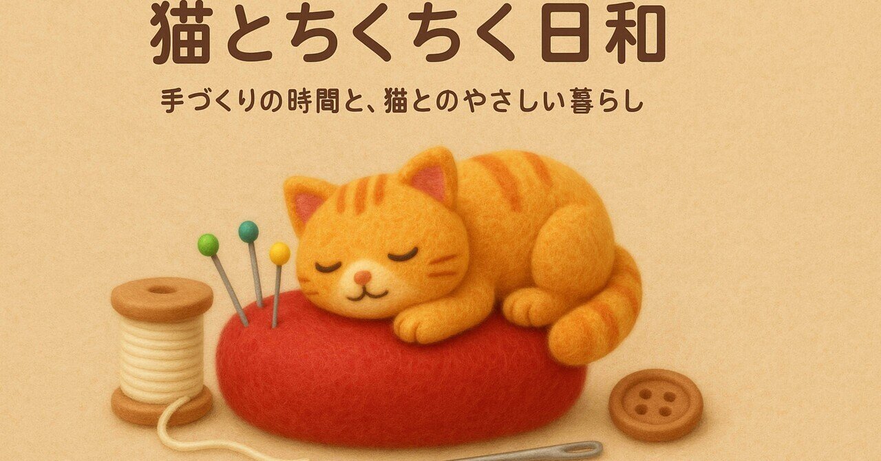 🧵猫とちくちく日和｜八針目：完成した作品より、途中の時間が好きにゃ