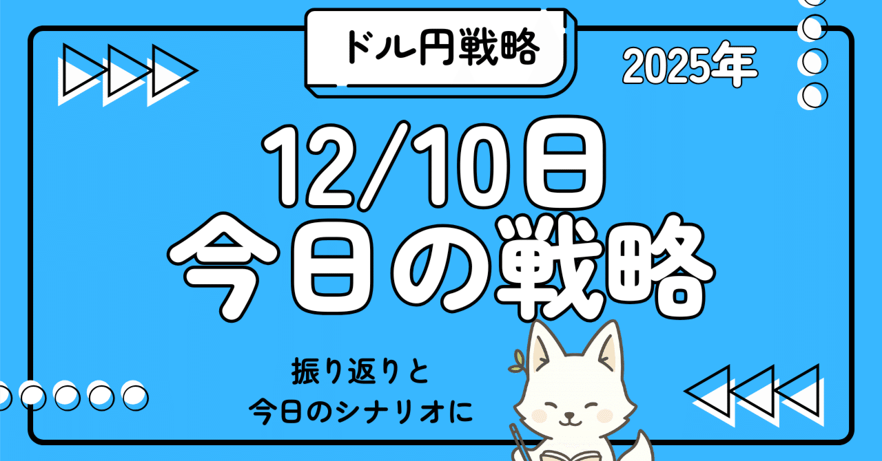 12/10（水）】今日のドル円戦略〜FOMC前夜祭！朝の予想 vs 実際の動きを検証〜｜yupi