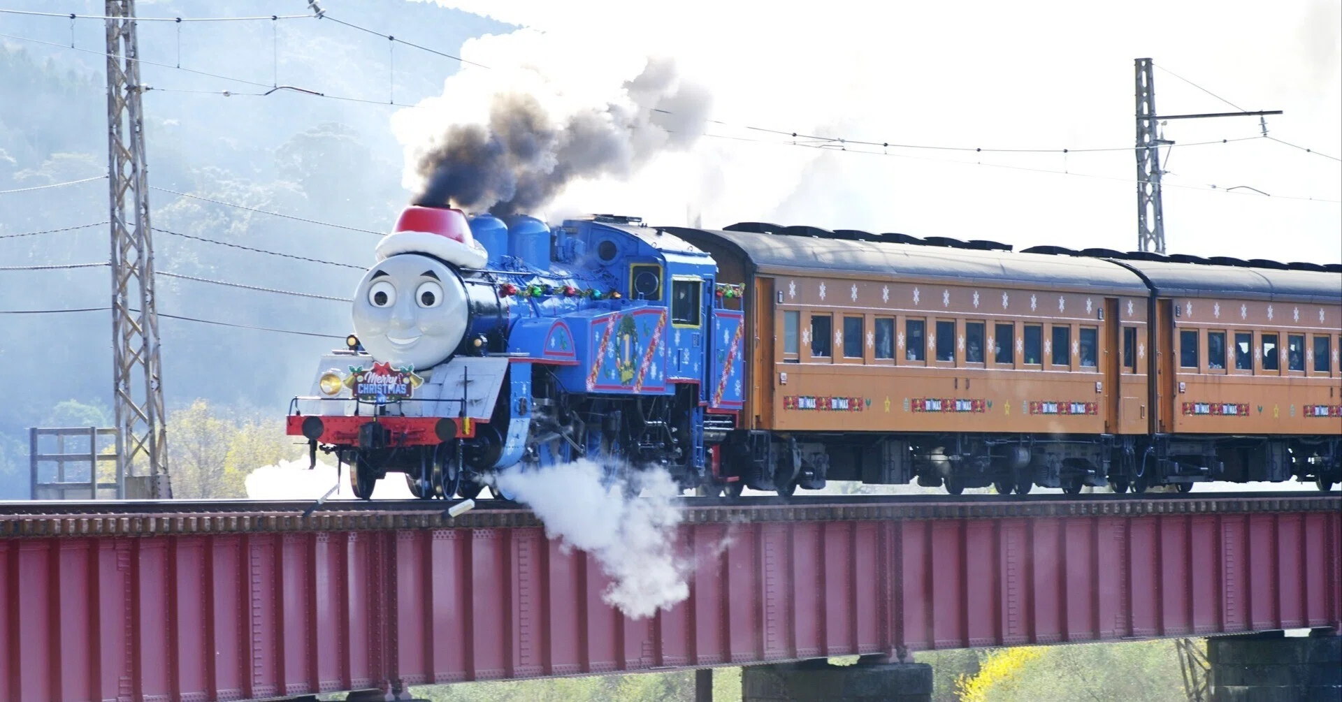 大井川鐡道 大井川第一橋梁 サンタ帽子のきかんしゃトーマス ～撮影