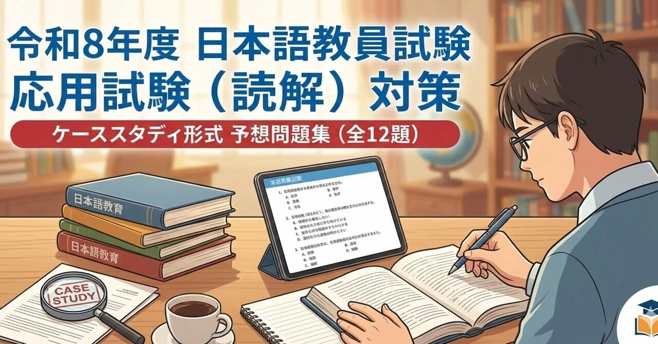令和8年度 日本語教員試験 応用試験（読解）対策ケーススタディ形式