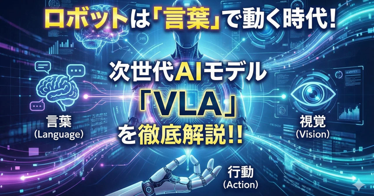 ロボットは「言葉」で動く時代！次世代AIモデル「VLA」を徹底解説！！｜さーもん@テクノロジーを解説