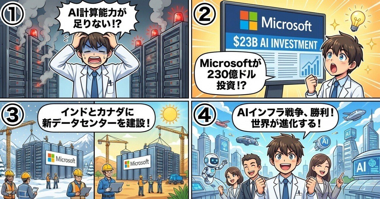 🚀 Microsoftが230億ドル超をインド・カナダにぶち込む！AIインフラ戦争の裏側を解説【2025年最新】｜コジマ