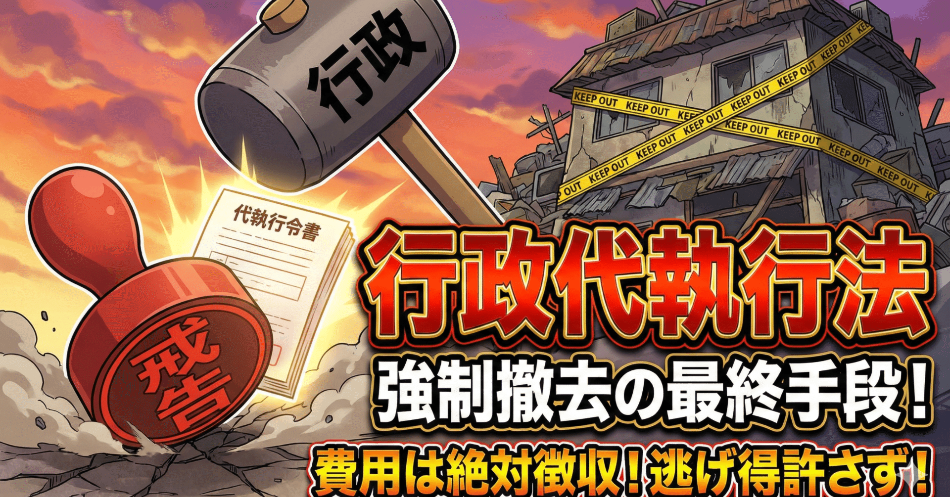 187】行政代執行法／令和8年度行政書士試験対策講義｜法令択一知識