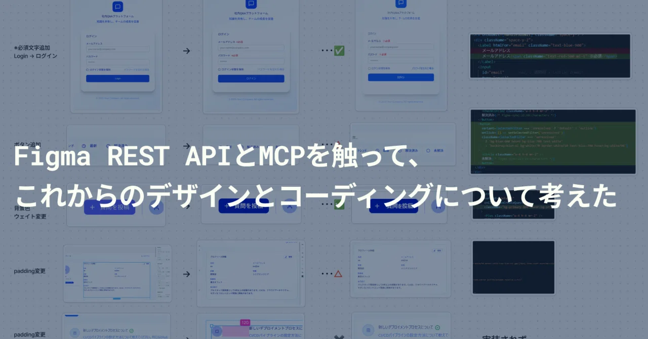 Figma REST APIとMCPを触って、これからのデザインとコーディングについて考えた｜TOPPAN｜DX note