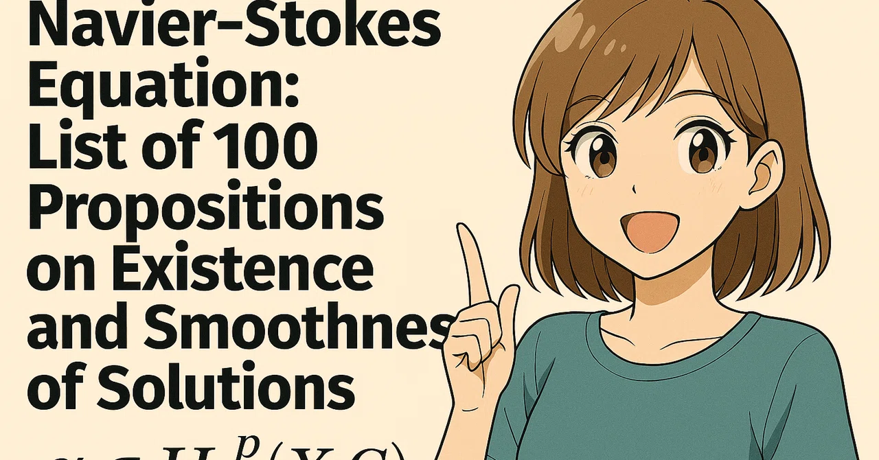 📜 Navier-Stokes Equation: List of 100 Propositions on Existence and ...