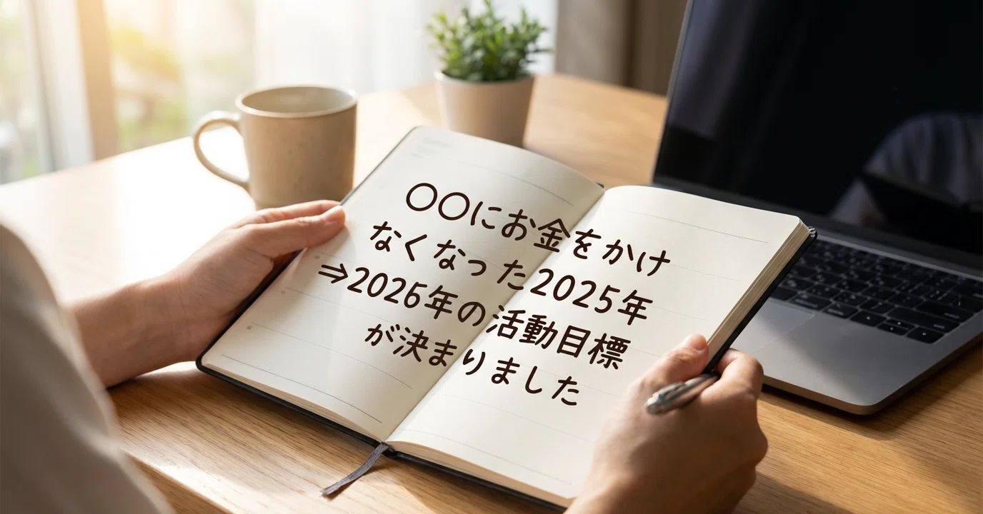 〇〇にお金をかけなくなった2025年⇒2026年の活動目標が決まりました 