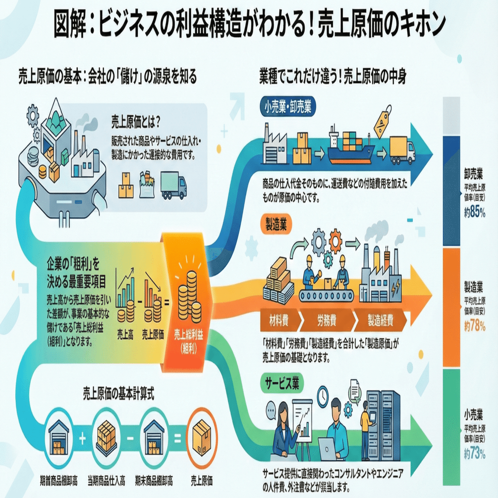 売上原価とは？計算方法から業種別の違い、実務での活用法まで徹底解説｜未来共創