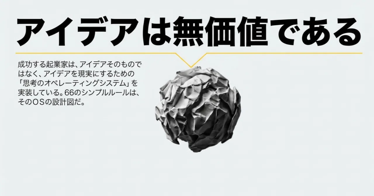 起業家のための66のシンプルなルール｜Kaito Yoshizumi / 吉住 海斗