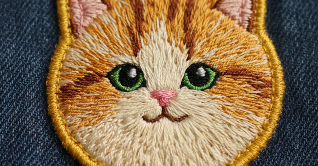 プロンプト配布】Geminiで「リアルな刺繍アート」を縫うプロンプト。猫