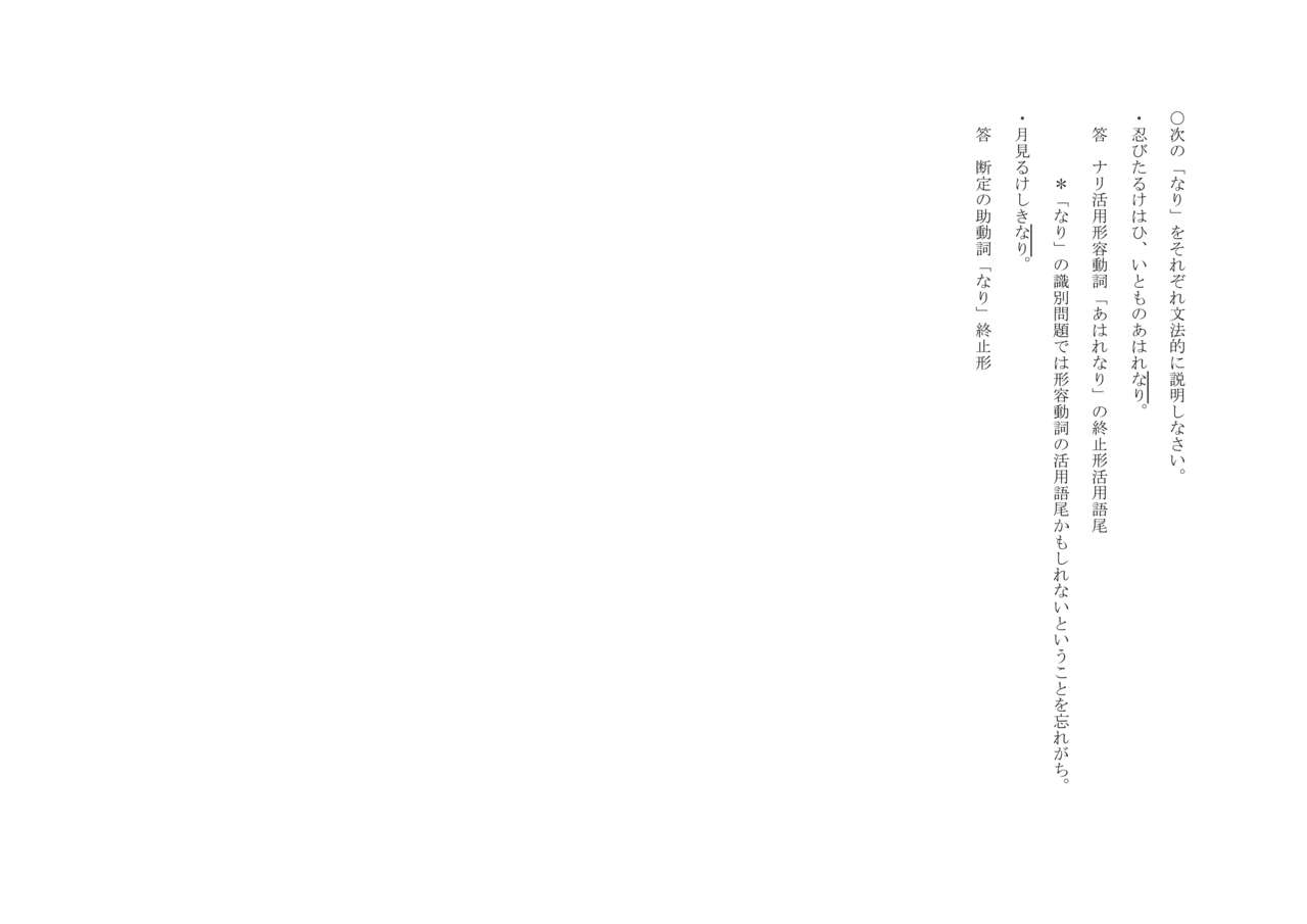 徒然草 九月二十日のころ 文法 Oku Note
