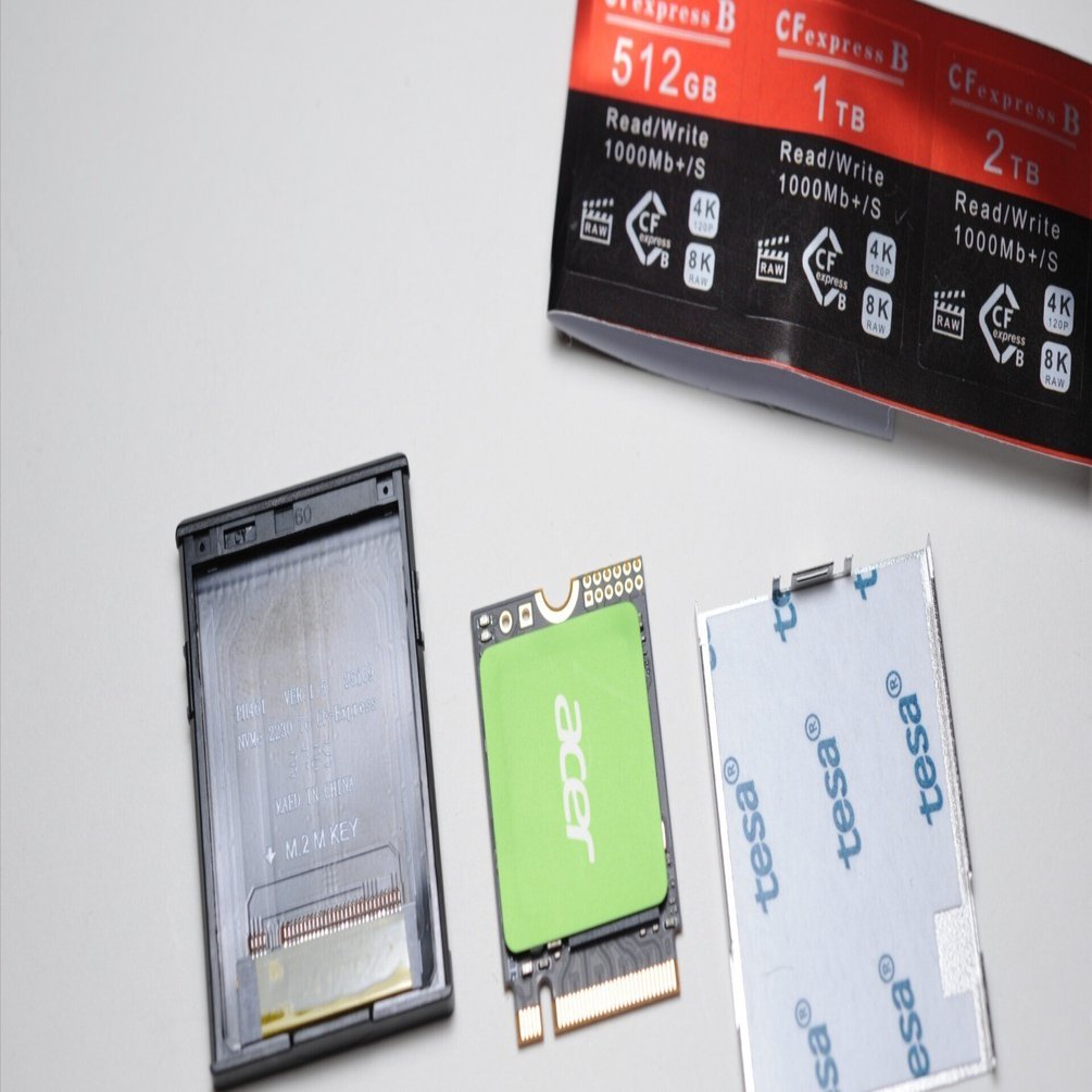 CFexpress / M.2 2230アダプタで安く済ませる（1万円以下で512GB