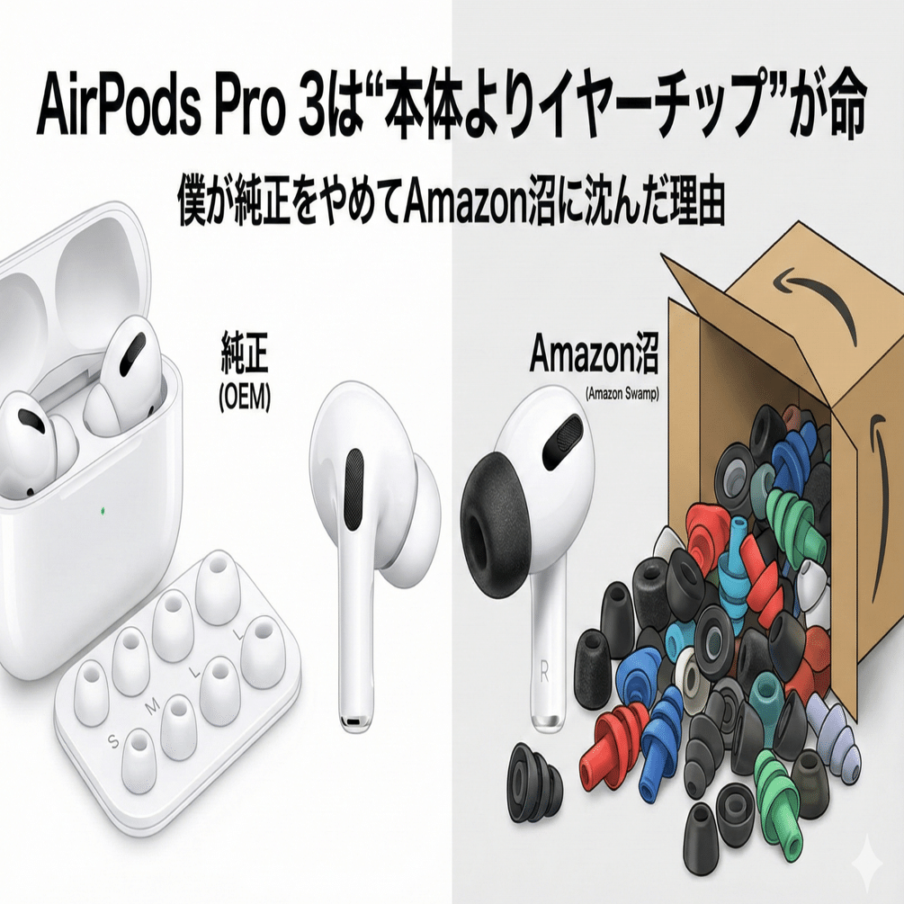 AirPods Pro 3は“本体よりイヤーチップ”が命──僕が純正をやめて