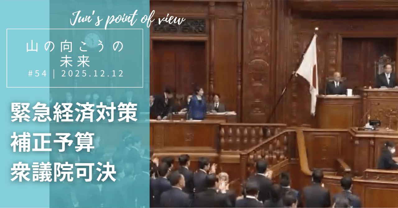 緊急経済対策実現へ：補正予算が衆議院可決｜向山 じゅん | むこじゅん